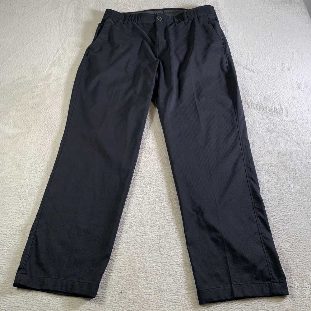 Under Armour Match Play UA Pants Mens 34x29 (Tag 36x30) Black‎ Stretch Golf